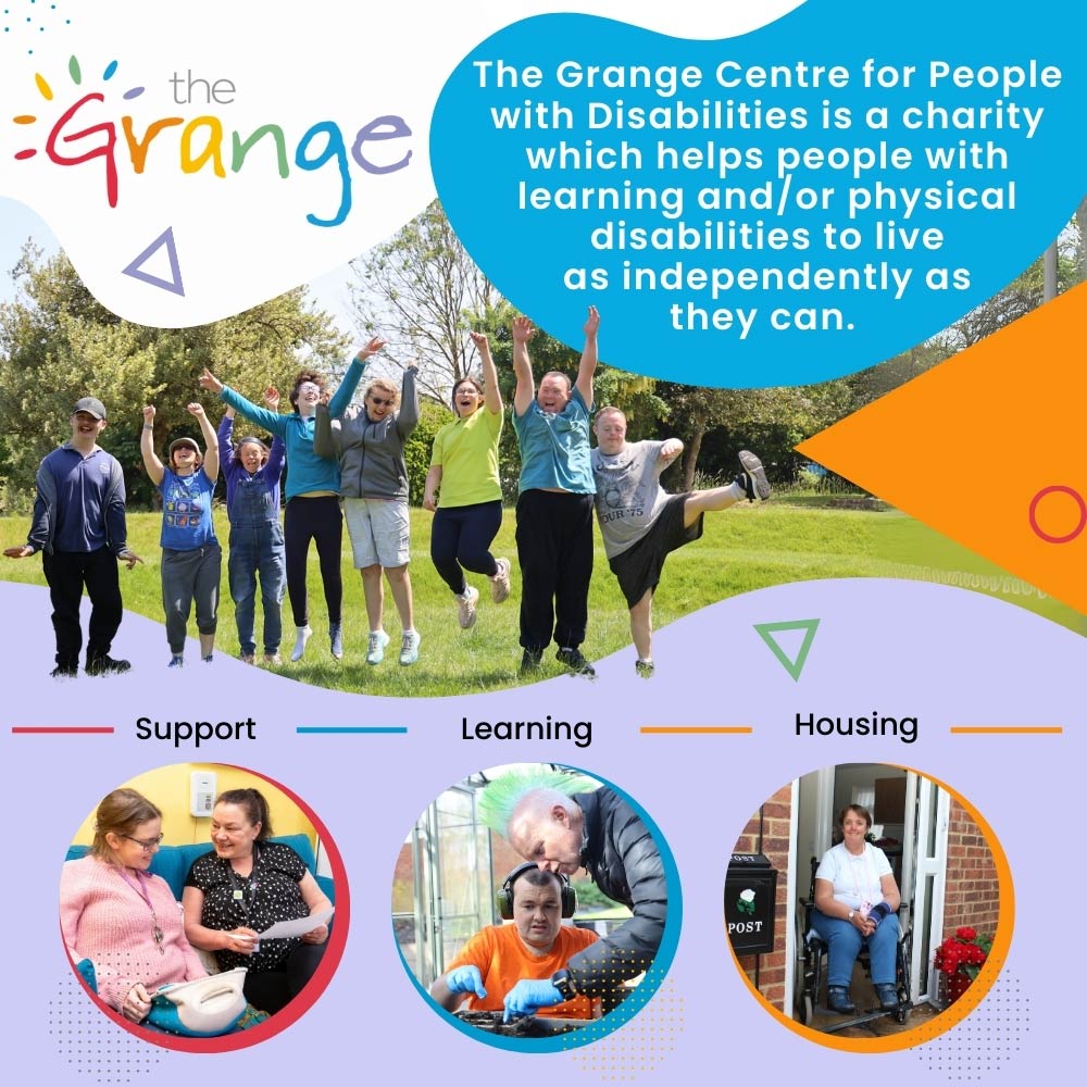 The Grange, disability charity promotional poster for services