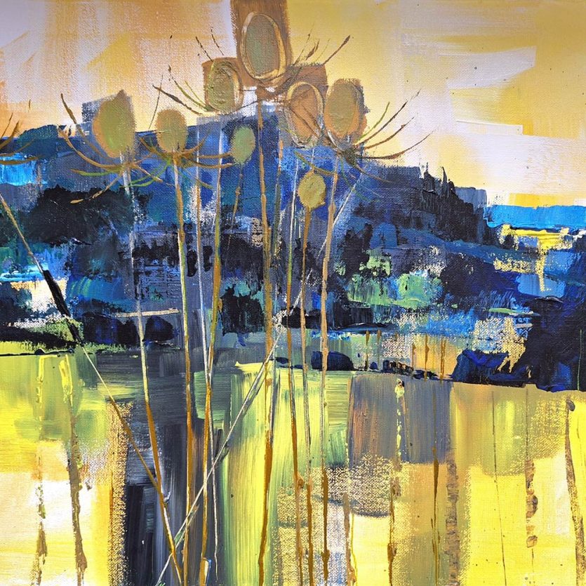 abstract impression painting of the North Downs by Chris Forsey