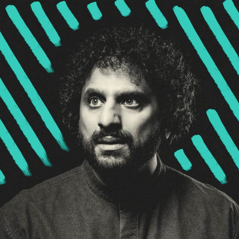 Nish Kumar, comedian image to promote his 2024 UK tour